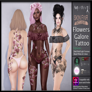 WR - Flowers Galore Tattoo Skin Fair